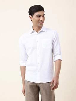 Fabindia - White Cotton Slim Fit Shirt
