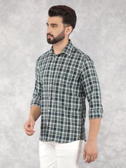 CRIMSOUNE CLUB - Mens Green Checked Shirt