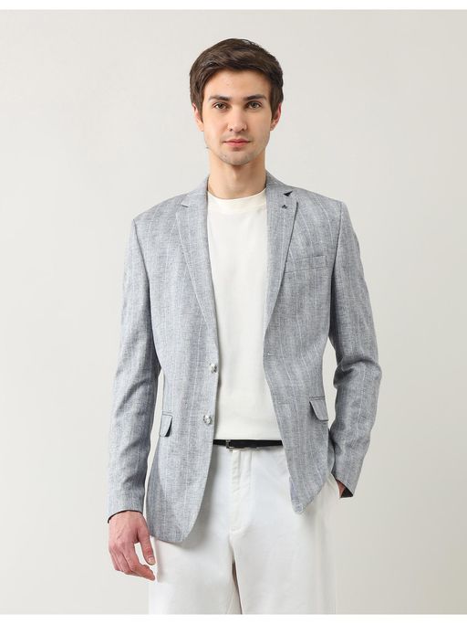 Arrow Mens Vertical Striped Tailored Fit Blazer