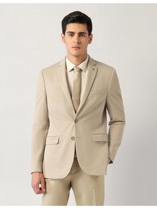 Arrow Mens Zero Calorie Slim Fit Textured Blazer