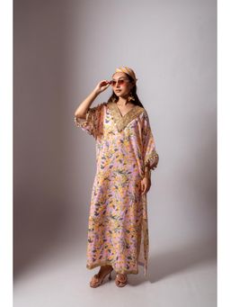 Maison Shefali - Linen Digital Print Pink Dress