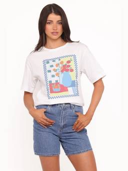 Petal & Pup - Womens White Printed Theodore T-Shirt