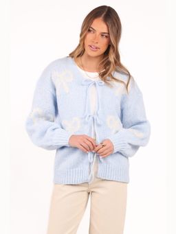 Petal & Pup - Pale Blue Vienna Bow Cardigan