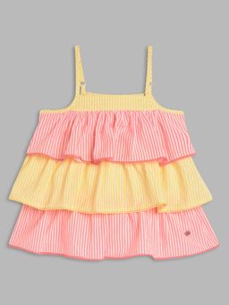 Blue Giraffe - Girls Yellow Striped Top