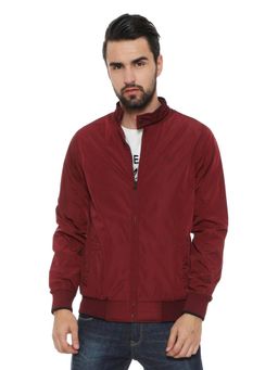 Allen Solly - Men Solid Maroon Jacket