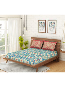 CORE Designed by SPACES - Jubilance Blue Geometric 100% Cotton with Pillow Cover
