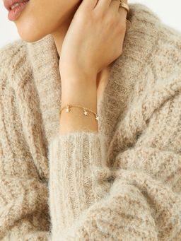 Accessorize London - Women's Gold Star Station Bracelet
