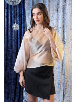 NEOFAA - Fashion Lady Women Off Shoulder Balloon Sleeve Top