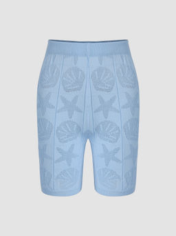 Cider - Starfish & Shell Pattern Knit Shorts