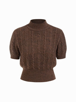 Cider - Wool-blend Texture High Neck Sweater