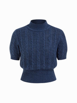 Cider - Wool-blend Texture High Neck Sweater