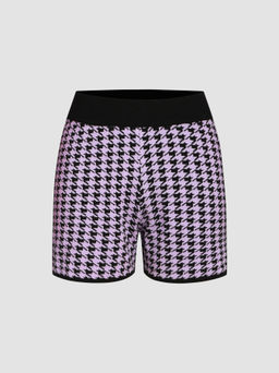 Cider - Geometric Knitted Shorts