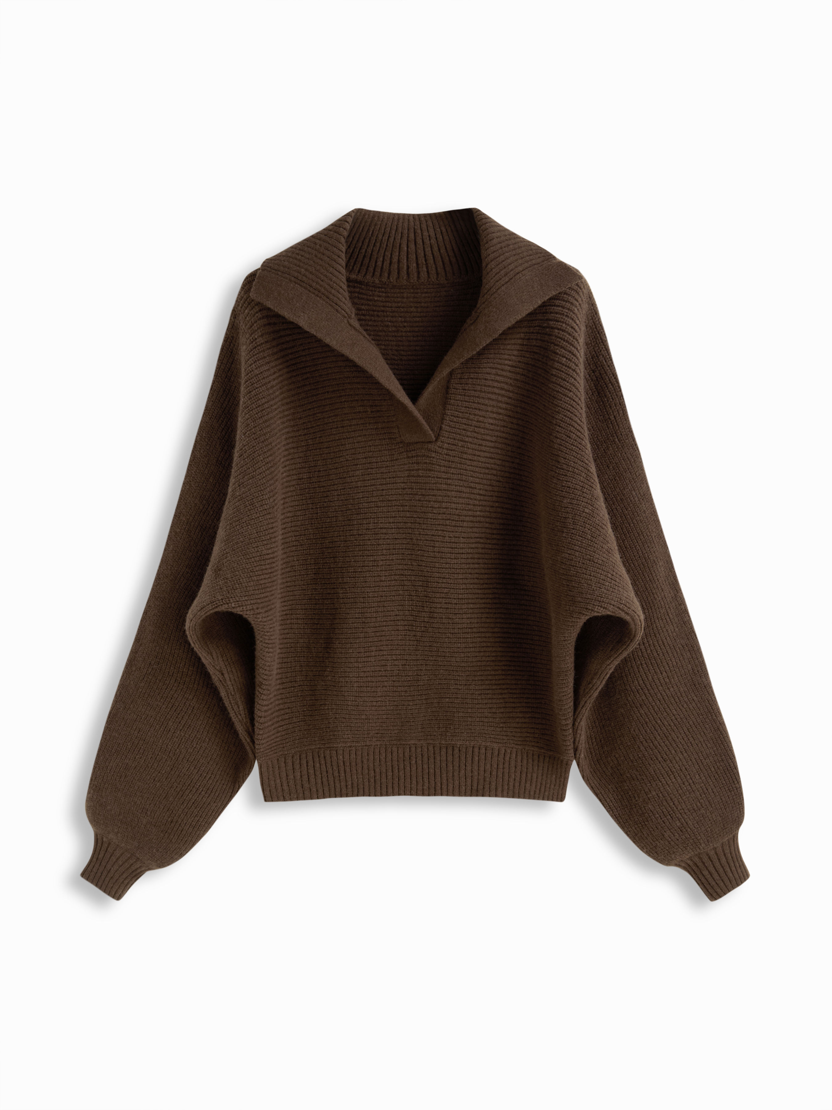 cider Polo Solid Long Sleeve Sweater-picture-23