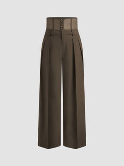Cider - Corseted Waist Pleated Trousers