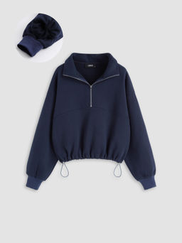 Cider - Fleece Zip Through Drawstring Sweatshirt