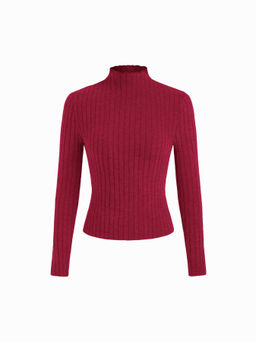 Cider - Brushed High Neck Long Sleeve Top