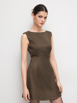 Cider - Boat Neck Mini Dress