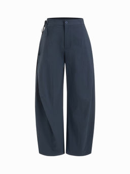Cider - Cotton-blend Low Rise Tie Side Barrel-leg Trousers