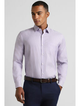 Peter England - Men Lilac Regular Fit Formal Full Sleeves Formal Shirt