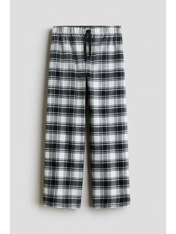 H&M - Girls Black Patterned Flannel Pyjama