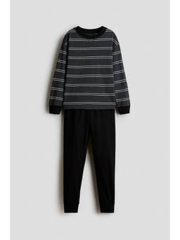 H&M - Boys Grey Cotton Joggers and Top