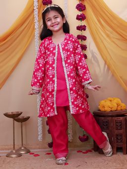 Superminis - Magenta Printed Kurta and Pant