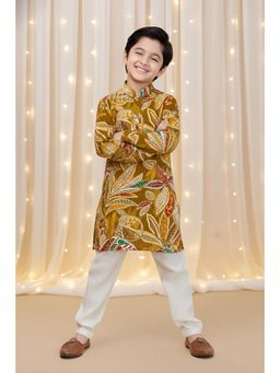 Mini Stitch - Yellow Floral Kurta and Pant