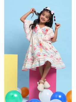 Biba - White Printed Dress