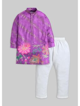 KALKI FASHION - Purple Floral Kurta and Pant