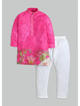 KALKI FASHION - Pink Floral Kurta and Pant