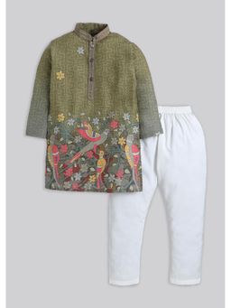 KALKI FASHION - Green Floral Kurta and Pant
