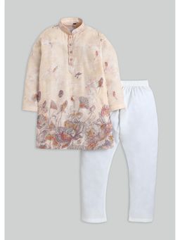 KALKI FASHION - Beige Floral Kurta and Pant