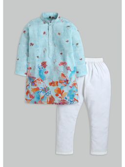 KALKI FASHION - Blue Floral Kurta and Pant