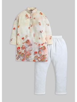 KALKI FASHION - Beige Floral Kurta and Pant