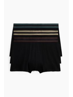 H&M - Men Black 3-Pack Short Trunks With Lycraa