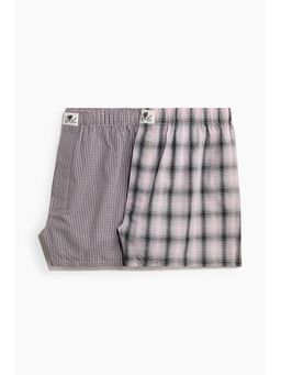 H&M - Men Pink 2-Pack Woven Boxer Shorts