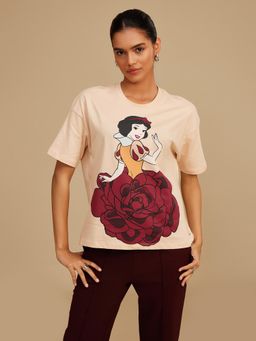 Kazo - Beige Disney Princess Graphic T-Shirt