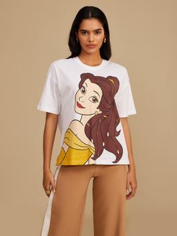 Kazo - White Disney Beauty and The Beast Pearl Graphic T-Shirt
