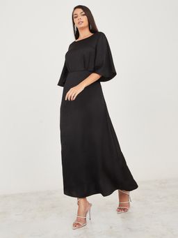 Styli - Flare Sleeve Woven A-Line Maxi Dress