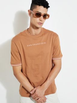 max - URB_N Men Regular Fit Solid T-shirt - Orange