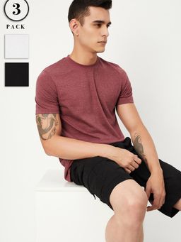 max - Men Solid T-shirts - Multi-Color