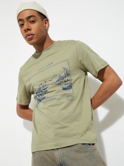 max - URB_N Men Printed T-shirt - Green