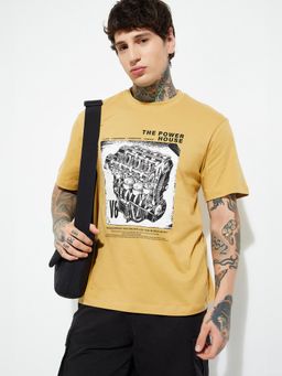 max - URB_N Men Printed T-shirt - Mustard