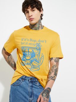 max - URB_N Men Printed T-shirt - Yellow