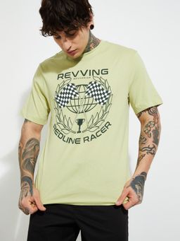 max - URB_N Men Printed Regular Fit T-shirt - Yellow