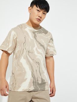 max - URB_N Men Printed T-shirt - Beige