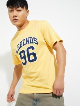 max - URB_N Men Printed Regular Fit T-shirt - Yellow