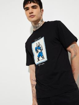 max - URB_N Men Printed T-shirt - Black