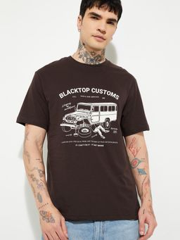 max - URB_N Men Printed T-shirt - Brown