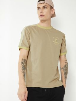 max - Men Printed T-shirt - Beige